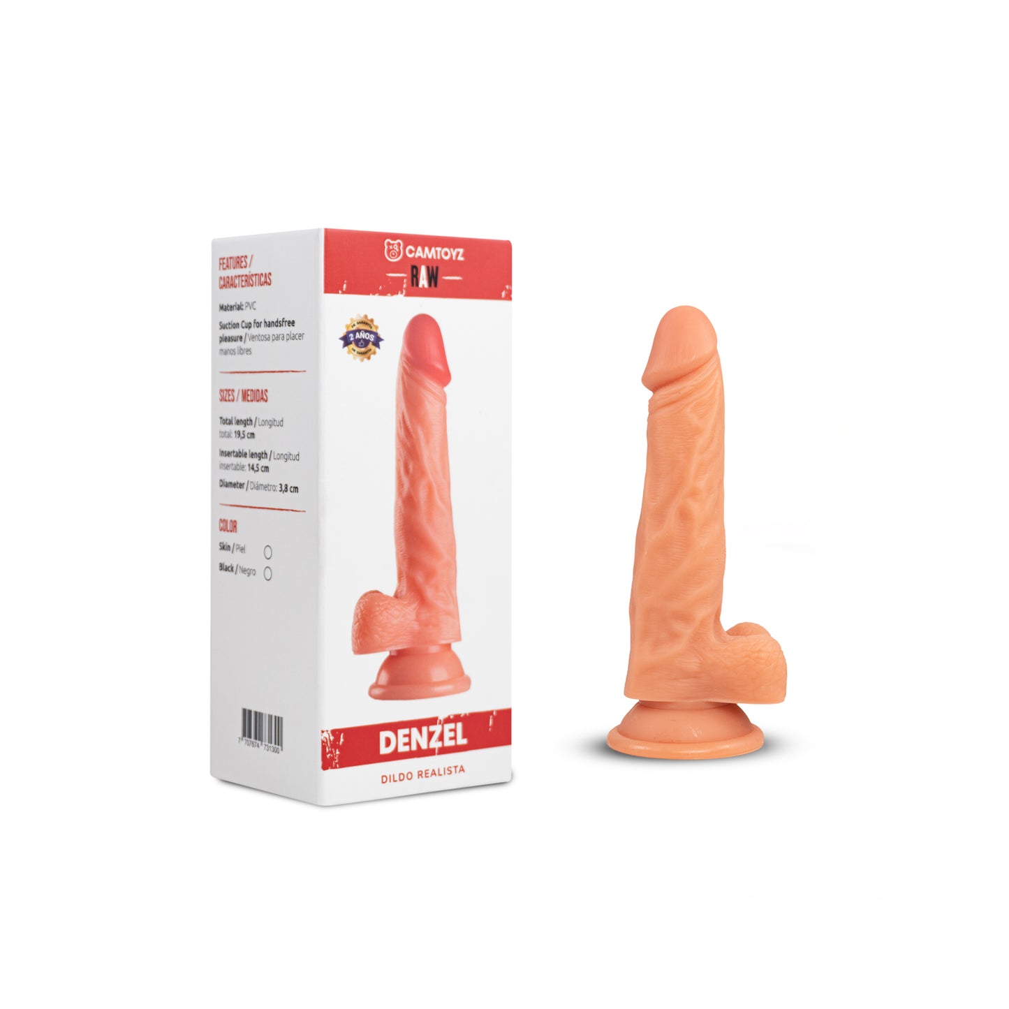 RAW DILDO REALISTA DENZEL 19 CM