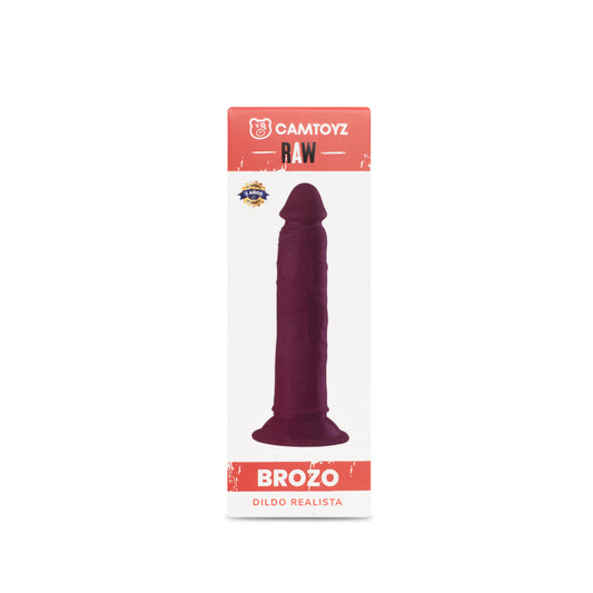 RAW DILDO REALISTA BROZO ROSADO 19 CM