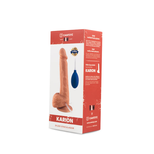 RAW DILDO REALISTA EYACULADOR KARION 21.5 CM
